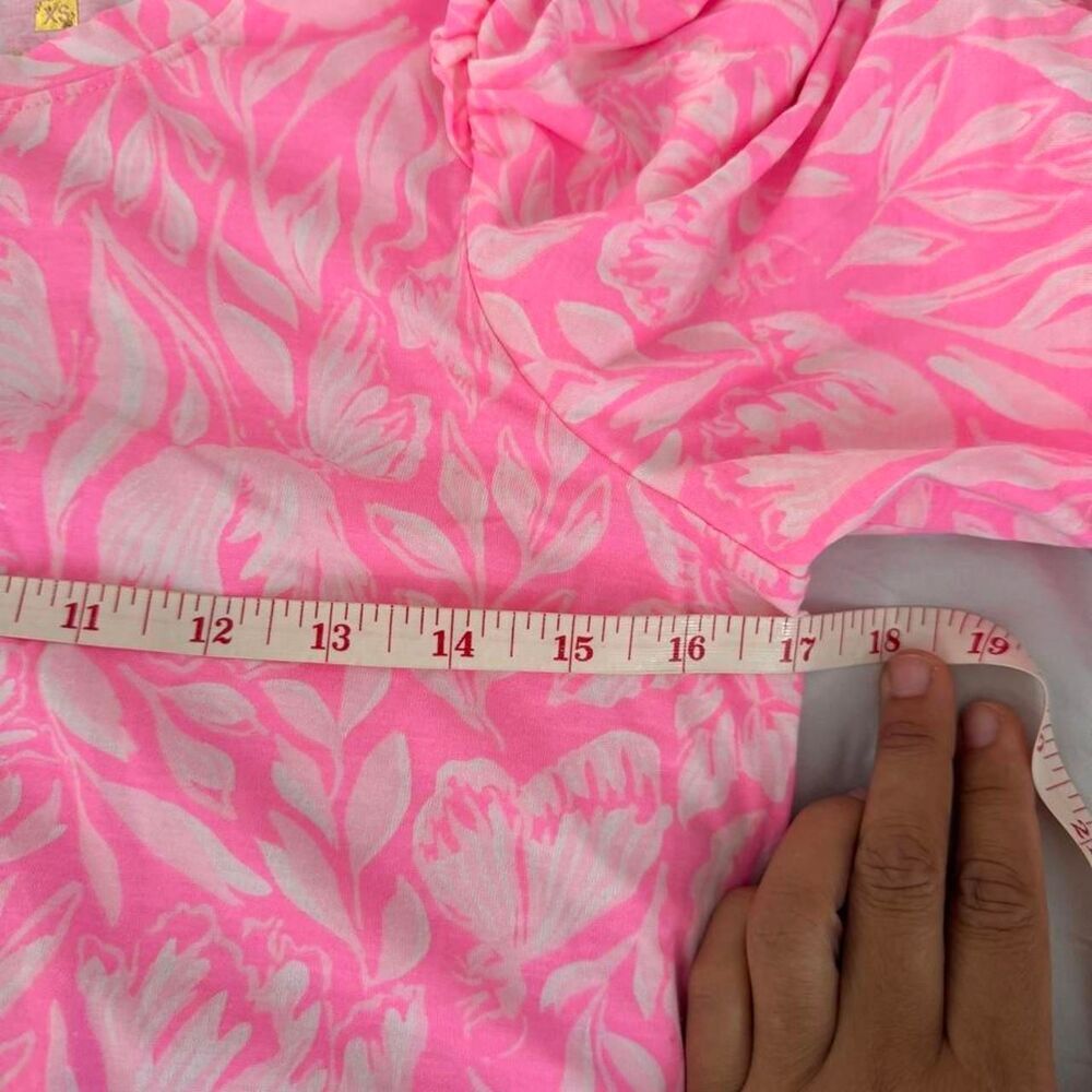 Lilly Pulitzer Mercer Dress XS Pink Tulip to Tango Floral Puff Sleeve preppy - Picture 8 of 9